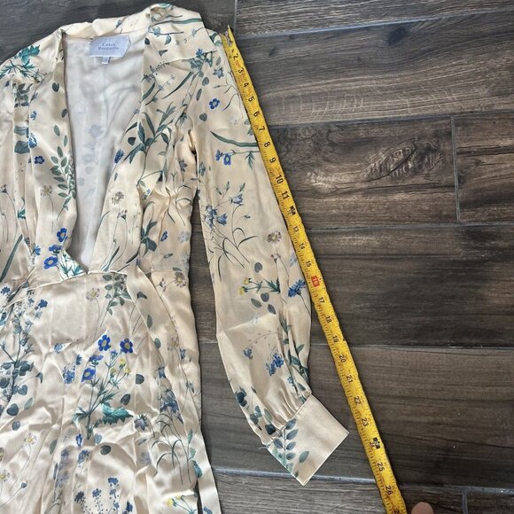 Luisa Beccaria Belted Herbarium Floral-Print Crepe Jumpsuit size 36 - Picture 6 of 6